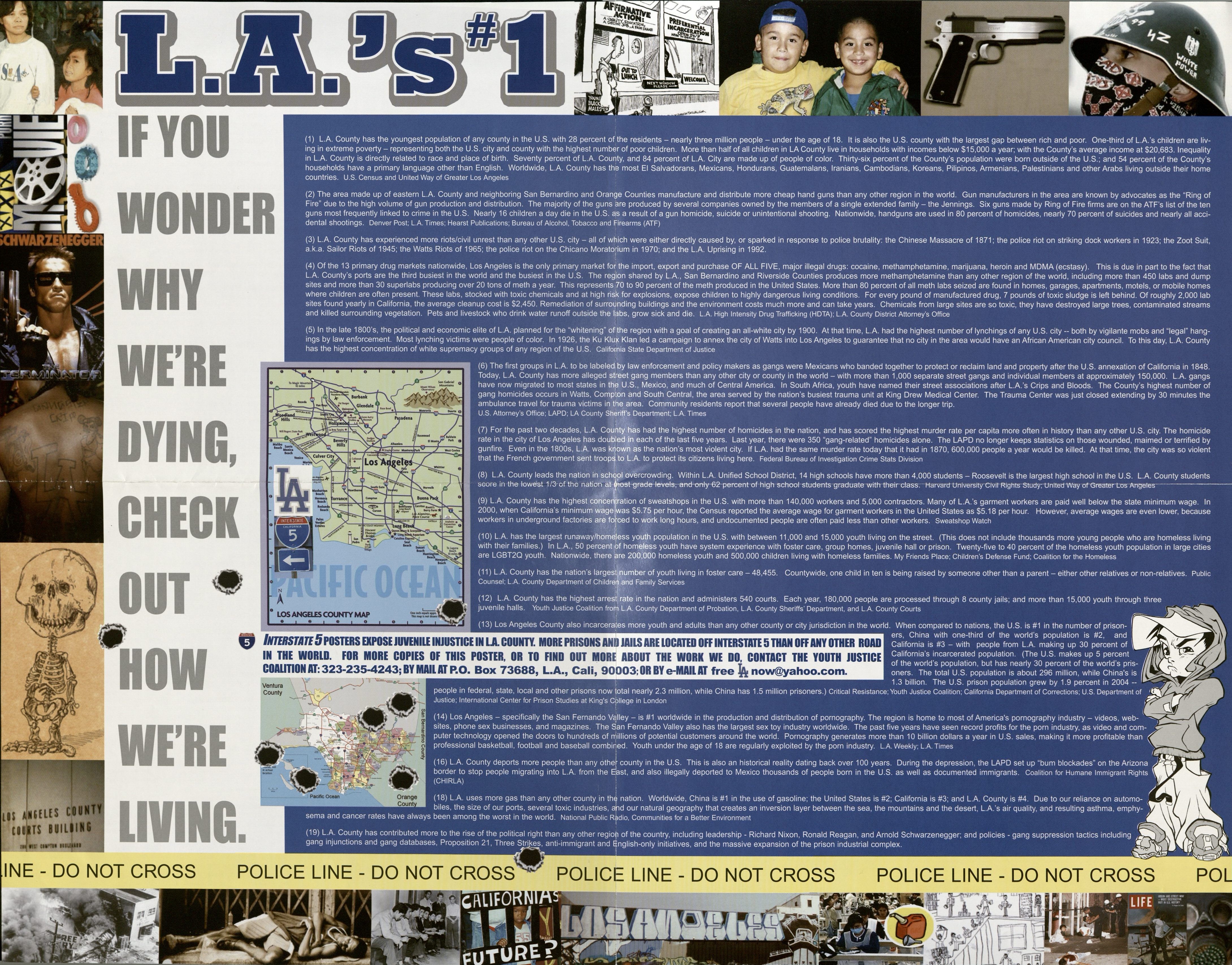 L.A.'s #1; If you wonder why we're dying, check out how we're living. (poster)